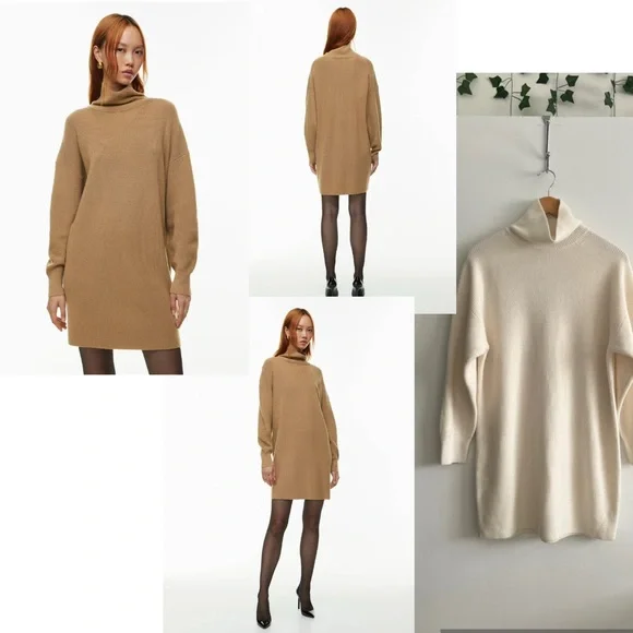 NWOTS Babaton Maclean Oversized merino wool turtleneck sweater dress - Picture 1 of 15